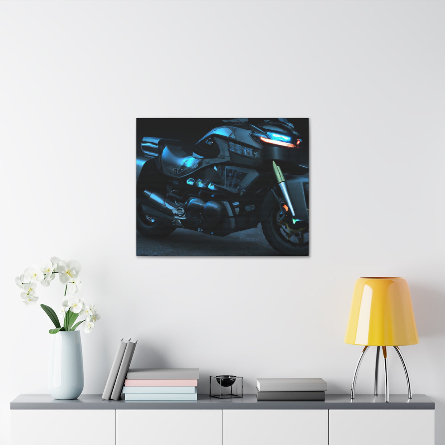 Adira Dynosek Ultra HD Motorcycle Canvas - Futuristic Moto Art for Enthusiasts