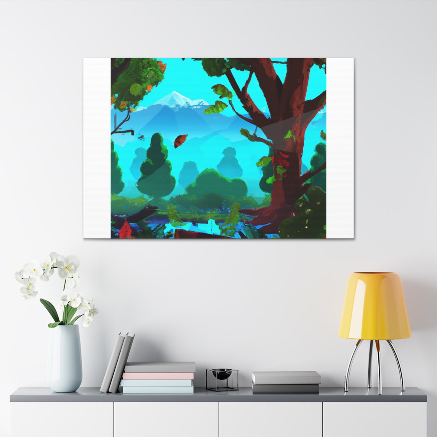 Adelaide de Sully Abstract Landscape Canvas Art - Digital Nature Decor