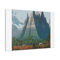 Adamastus de Achaia Abstract Landscape Canvas - Serene Living Room Art"