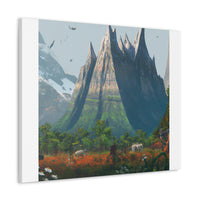 Adamastus de Achaia Abstract Landscape Canvas - Serene Living Room Art"