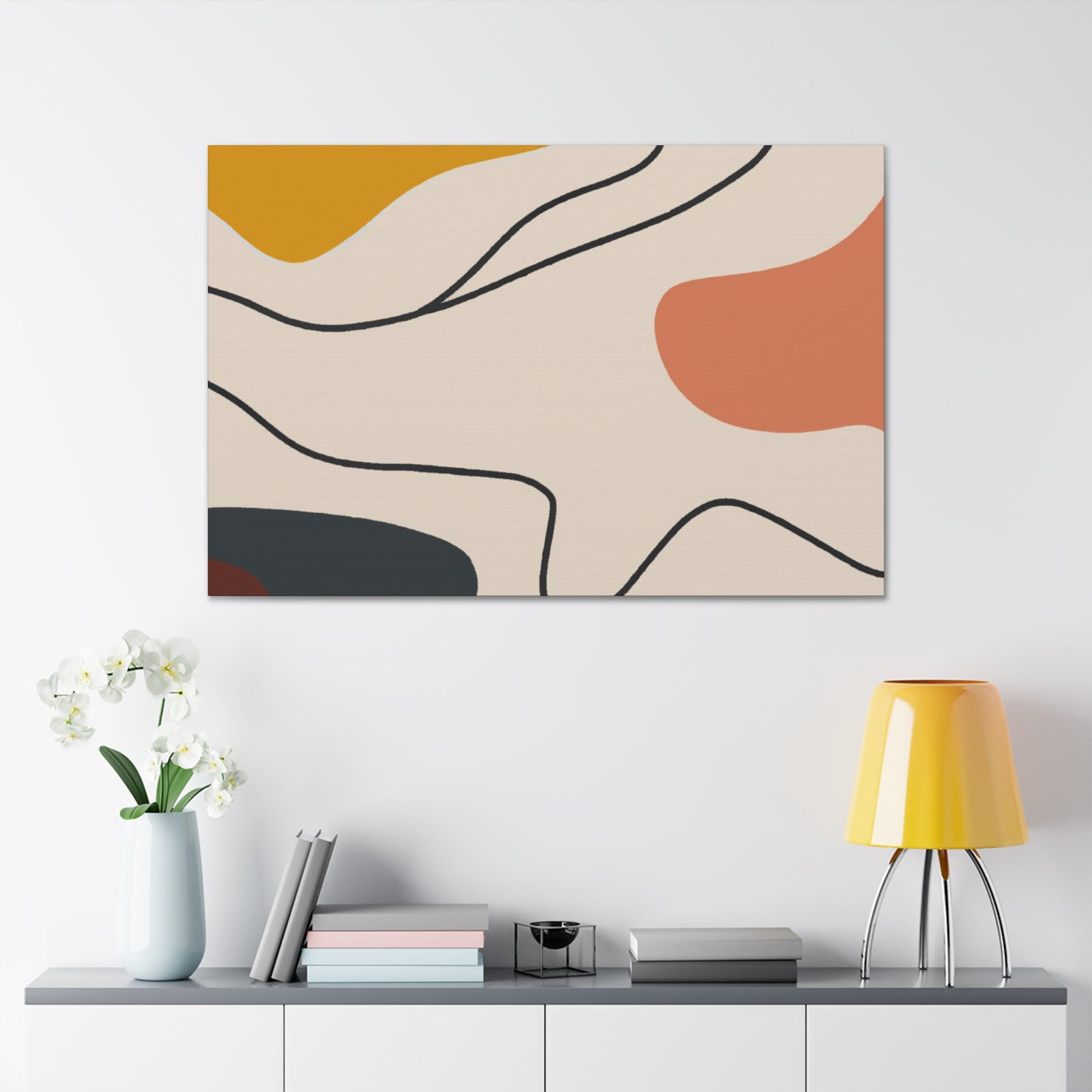 Abigail Binder Modern Abstract Canvas Art - Vibrant Living Room Wall Decor